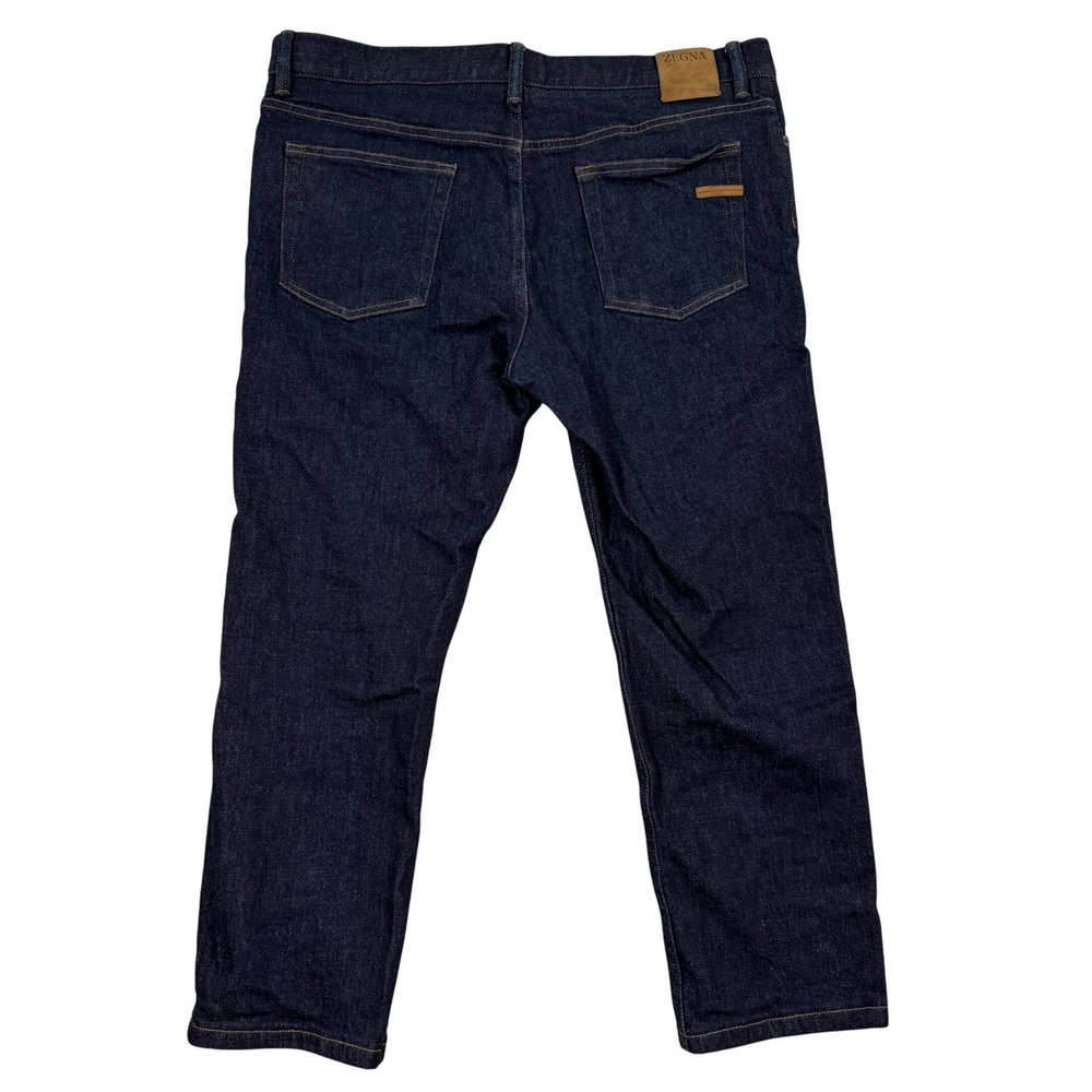 Zegna Recent Roccia Mens 36x25 Short Cashmere Slim Fit Denim Jeans Made in Italy - Picture 2 of 14